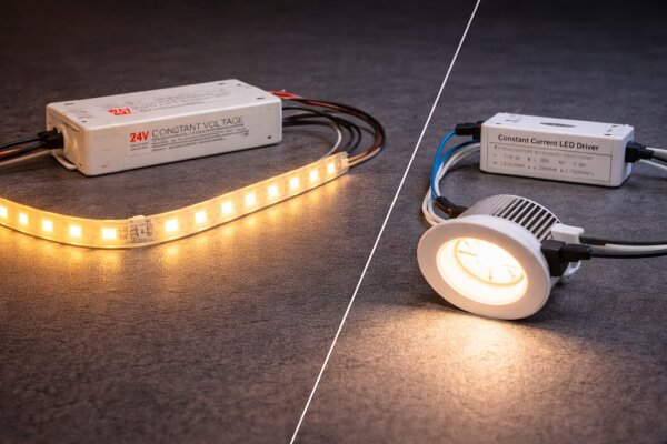 Konstantspannung vs. Konstantstrom – welcher LED‑Treiber ist der richtige? - Konstantspannung vs. Konstantstrom – LED‑Treiber richtig wählen | LEDLUMI Guide
