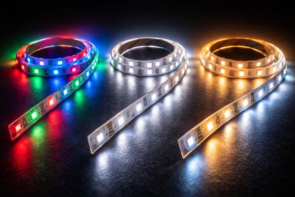 RGB, RGBW oder RGBCCT – welcher LED‑Stripe ist der richtige? - RGB, RGBW oder RGBCCT? Der große LED‑Stripe Vergleich | LEDLUMI