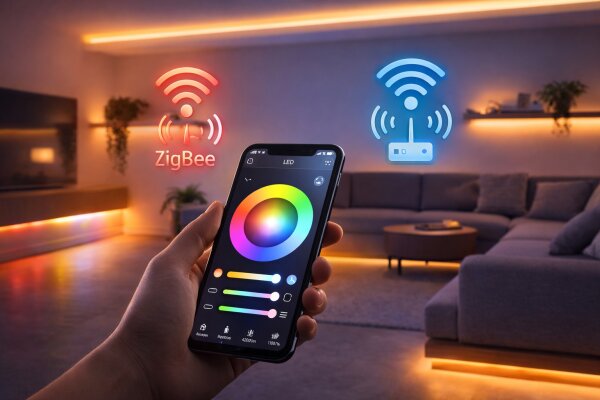 ZigBee oder WLAN LED‑Controller – welches Smart‑Lighting System passt zu mir - ZigBee oder WLAN LED‑Controller? Smart‑Lighting Vergleich | LEDLUMI