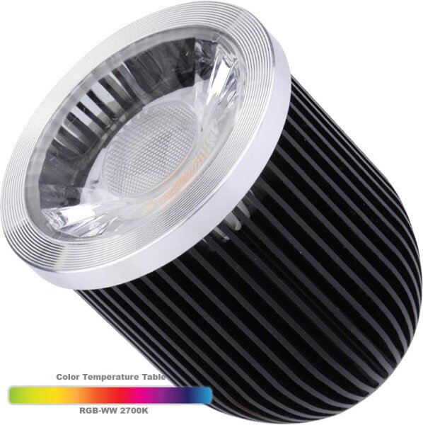 LEDlumi 24V 8W RGB-WW LED Spot Linse Reflektoreinsatz V2 warmweiß 2700 Kelvin MR16 / LL52408