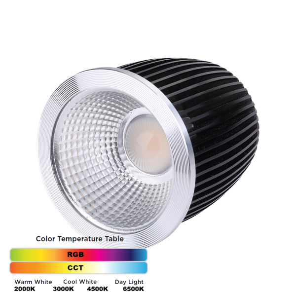 LEDlumi 24V 12W RGB-CCT LED Spot Reflektor Reflektoreinsatz WW 2000k/CW 6500k MR16 / LL62411