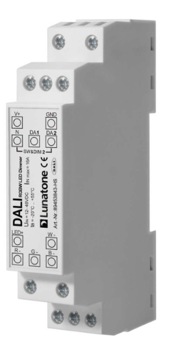 Lunatone DALI DT8 RGBW PWM 16A CV 12-48 VDC LED Dimmer REG / 89453843-HS