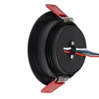 LEDlumi 24V 12W RGBCCT LED Einbaustrahler 86mm schwarz 2700-6000 Kelvin / DE12CTWSW