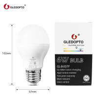 Gledopto GL-B-007P LED E27 Leuchtmittel ZigBee 3.0 Pro RGBCCT Farbwechsel Steuerung 6W