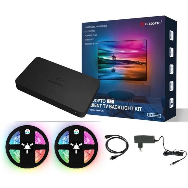 Gledopto GL-SN-002K LED TV Ambilight Kit HDMI 2.0 Synbox + LED-Stripe,  139,00 €