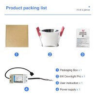 ZigBee Pro RGB+CCT 6W IP40 LED Einbaustrahler weiß Gledopto GL-D-002P