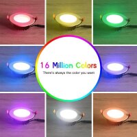 ZigBee Pro RGB+CCT 12W 160mm IP20 LED Einbaustrahler weiß Gledopto GL-D-005P