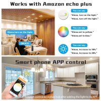 ZigBee Pro RGB+CCT 12W 160mm IP20 LED Einbaustrahler weiß Gledopto GL-D-005P