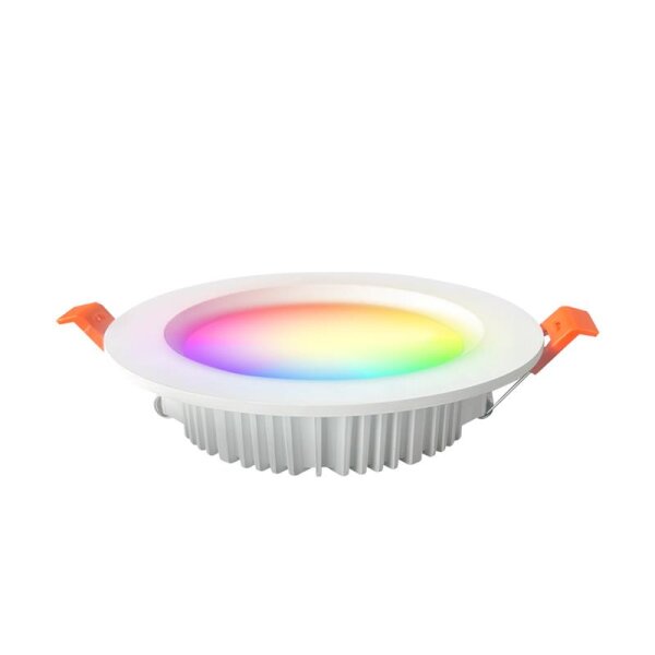 ZigBee Pro RGB+CCT 6W CRI>90 140mm LED Einbaustrahler flach weiß Gledopto GL-D-013P