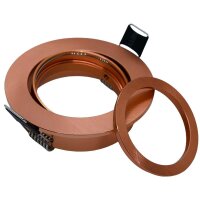 LEDlumi Spot Decken-Einbaurahmen für GU10 MR16 rund schwenkbar kupfer/Rosegold LLEBR02KU