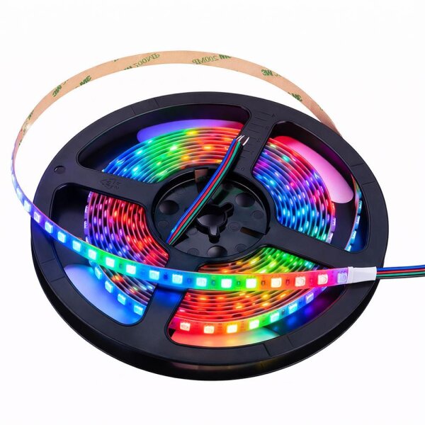 LEDlumi 24V RGB LED Flex Stripe 5m IP65 5050 SMD 96 LEDs/m / 5050424-RGB-IP65