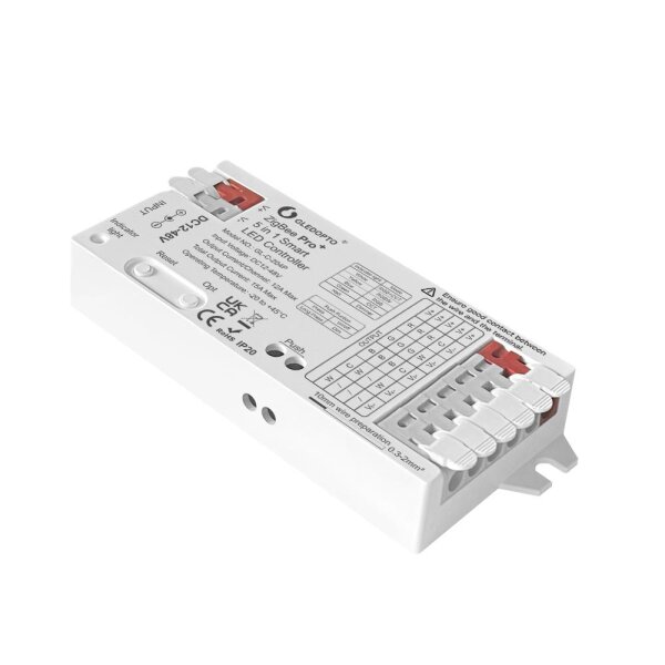 Gledopto LED Controller ZigBee 3.0 Pro+ 5 in 1, 12-48V, Max 15A Output RGB+CCT / GL-C-204P