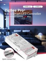 Gledopto LED Controller ZigBee 3.0 Pro+ 5 in 1, 12-48V, Max 15A Output RGB+CCT / GL-C-204P