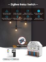 Gledopto Ultra-Mini ZigBee 3.0 Relais Schalter, AC100-240V, DC12-48V, Max 10A/16A / GL-C-310P