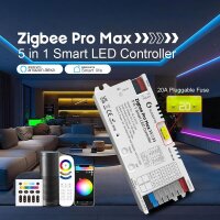 Gledopto LED Controller ZigBee 3.0 Pro+ 5 in 1, 5-24V, Max 15A Output, mit Stecksicherung 20A RGB+CCT / GL-C-601P
