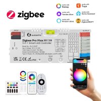 Gledopto LED Controller ZigBee 3.0 Pro+ 5 in 1, 5-24V, Max 15A Output, mit Stecksicherung 20A RGB+CCT / GL-C-601P
