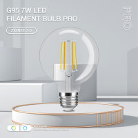 Gledopto GL-B-004P-C G95 LED E27 Leuchtmittel ZigBee3.0 Pro Serie CCT Farbtemperatur Flimament Bulb 7W Klarglas