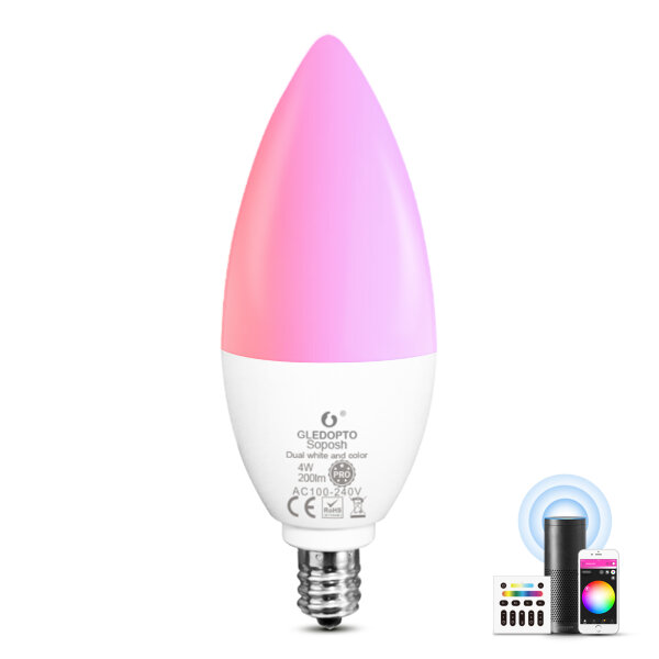 Gledopto GL-B-001P LED E14 Leuchtmittel ZigBee 3.0 Pro RGBCCT Farbwechsel Steuerung 4W