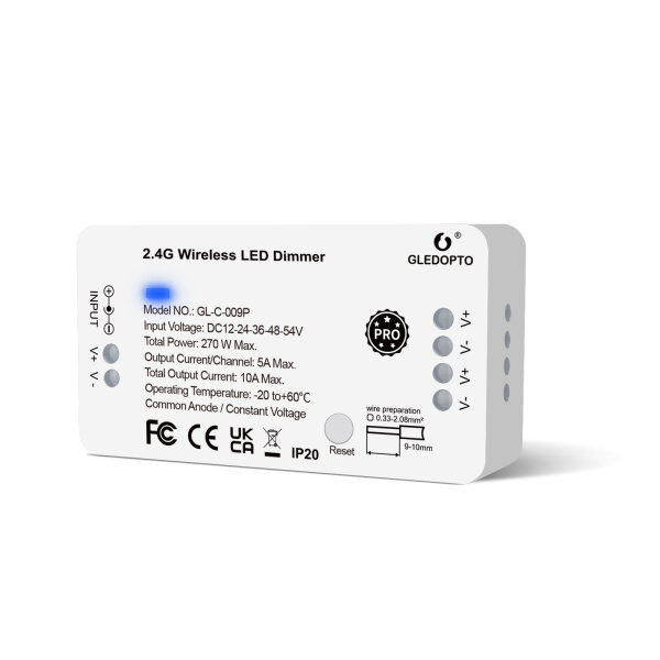 Gledopto 1-Kanal Einfarbig LED Controller ZigBee 3.0 Pro Steuergerät Controller Dimmer GL-C-009P