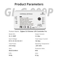 Gledopto 1-Kanal Einfarbig LED Controller ZigBee 3.0 Pro Steuergerät Controller Dimmer GL-C-009P